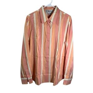 Carlisle Women’s Striped Silk Button Down Shirt